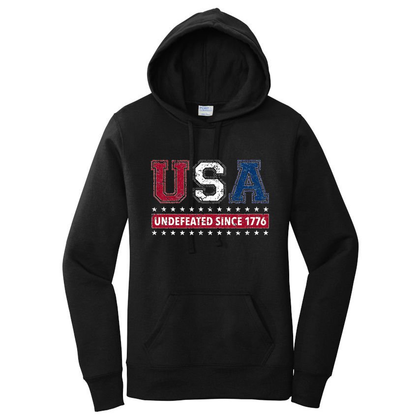 Usa Undefeated Since 1776 Women's Pullover Hoodie