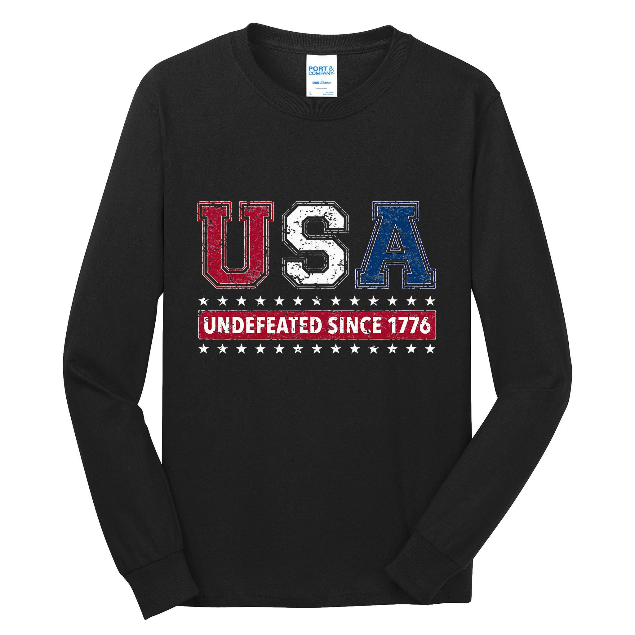 Usa Undefeated Since 1776 Tall Long Sleeve T-Shirt