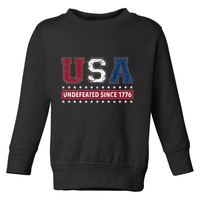 Usa Undefeated Since 1776 Toddler Sweatshirt