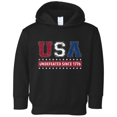 Usa Undefeated Since 1776 Toddler Hoodie