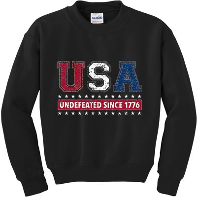 Usa Undefeated Since 1776 Kids Sweatshirt