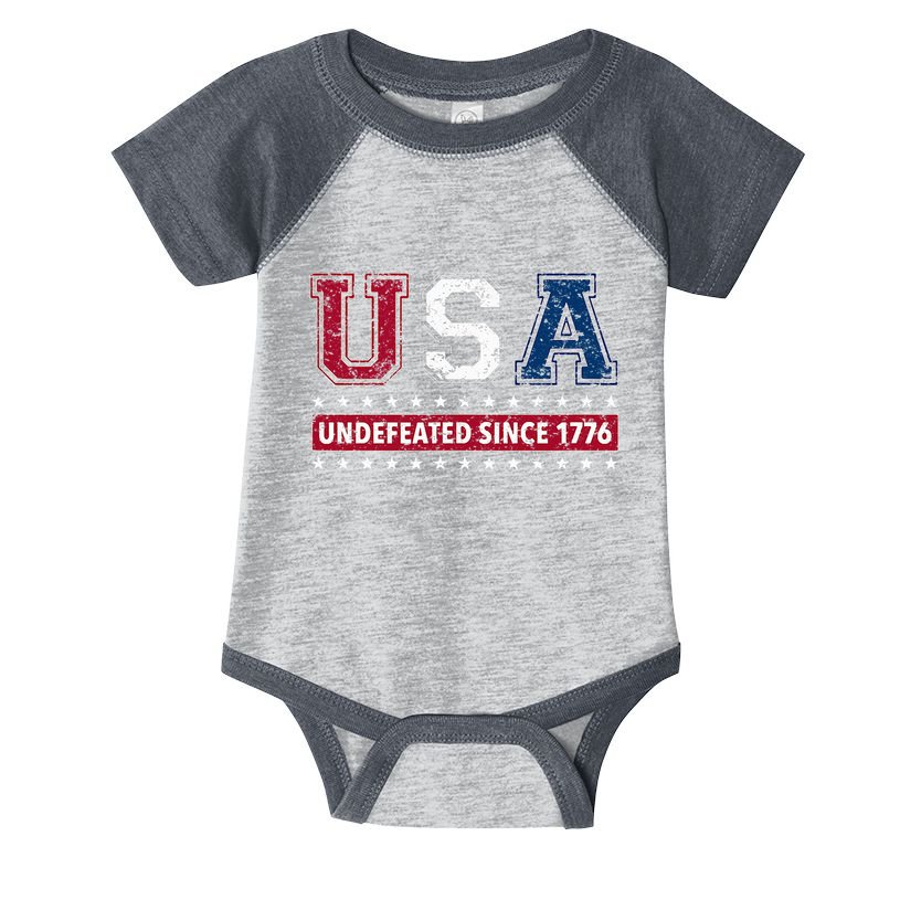Usa Undefeated Since 1776 Infant Baby Jersey Bodysuit