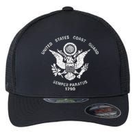 Us United States Coast Guard Uscg Eagle Flag Flexfit Unipanel Trucker Cap