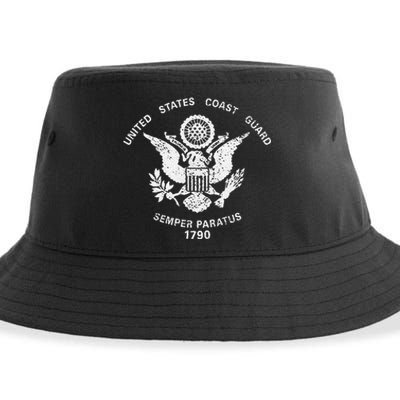 Us United States Coast Guard Uscg Eagle Flag Sustainable Bucket Hat