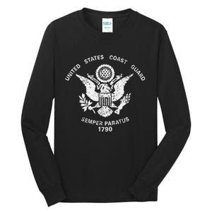 Us United States Coast Guard Uscg Eagle Flag Tall Long Sleeve T-Shirt