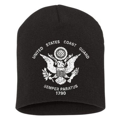 Us United States Coast Guard Uscg Eagle Flag Short Acrylic Beanie