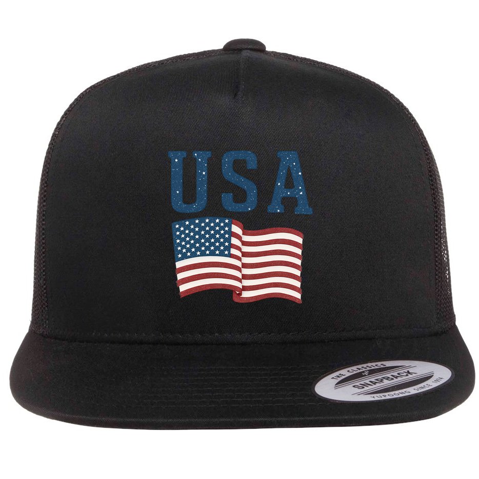 USA Flat Bill Trucker Hat