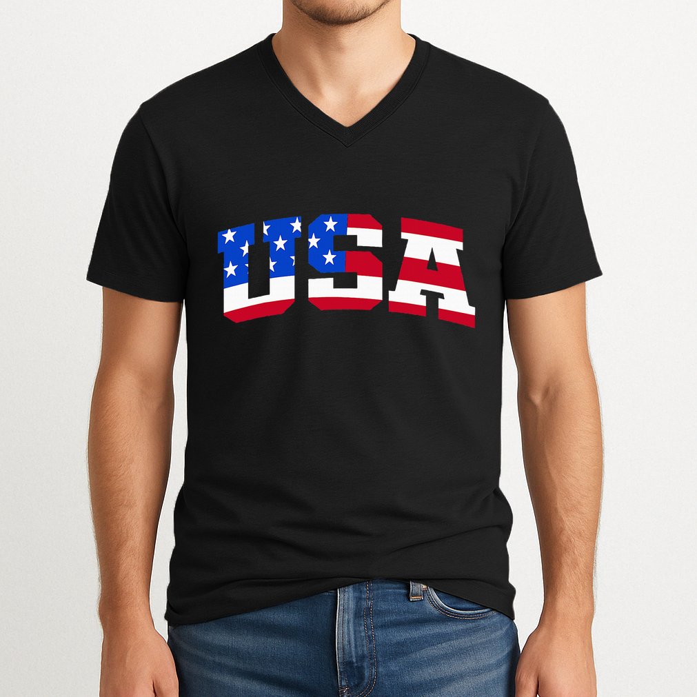 Usa V-Neck T-Shirt
