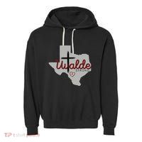 Uvalde Uvalde Strong Pray For Uvalde Garment-Dyed Fleece Hoodie