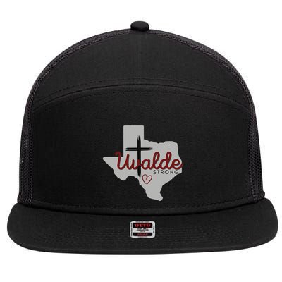 Uvalde Uvalde Strong Pray For Uvalde 7 Panel Mesh Trucker Snapback Hat
