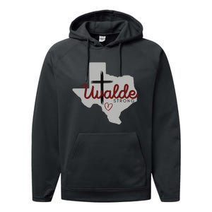 Uvalde Uvalde Strong Pray For Uvalde Performance Fleece Hoodie