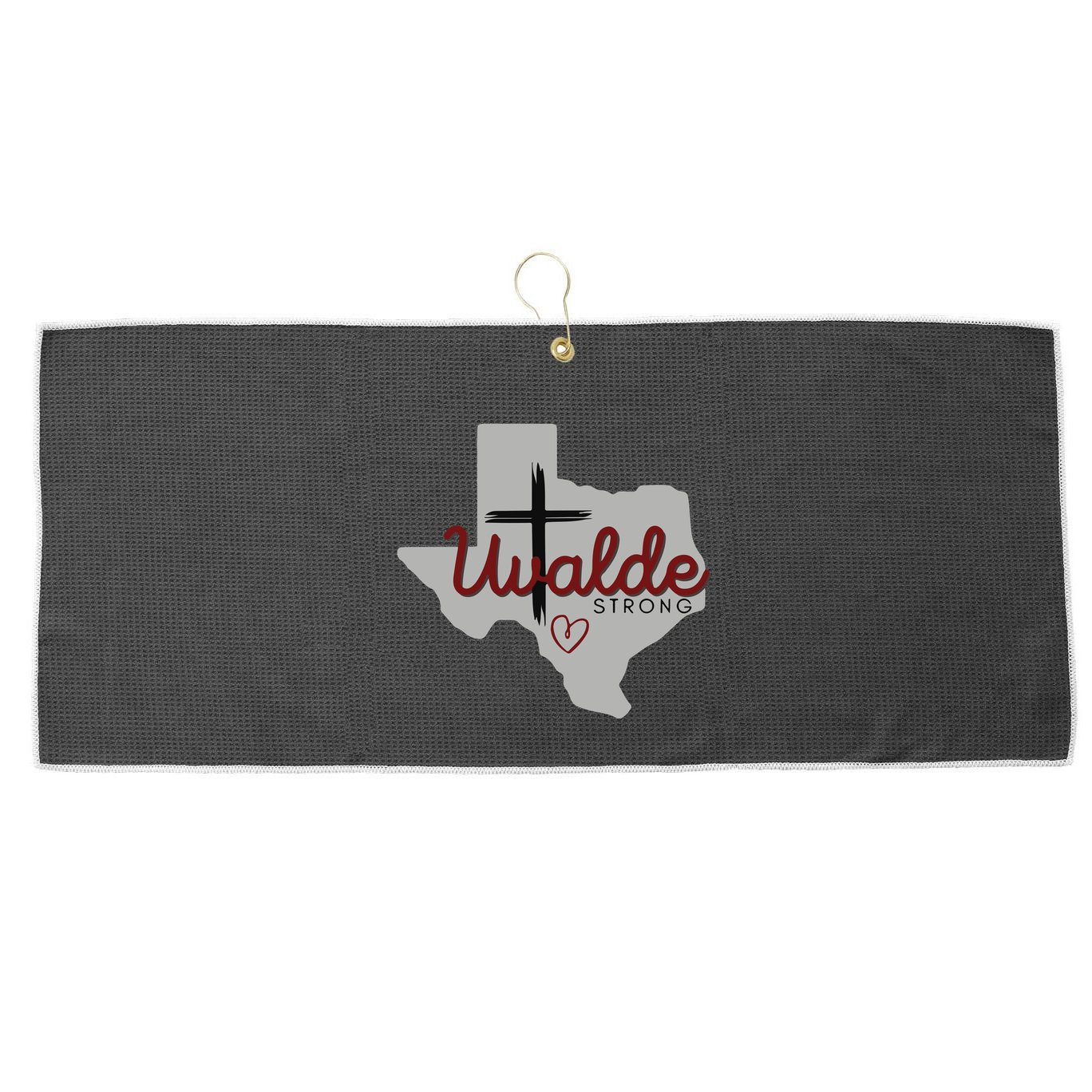 Uvalde Uvalde Strong Pray For Uvalde Large Microfiber Waffle Golf Towel