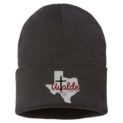 Uvalde Uvalde Strong Pray For Uvalde Sustainable Knit Beanie