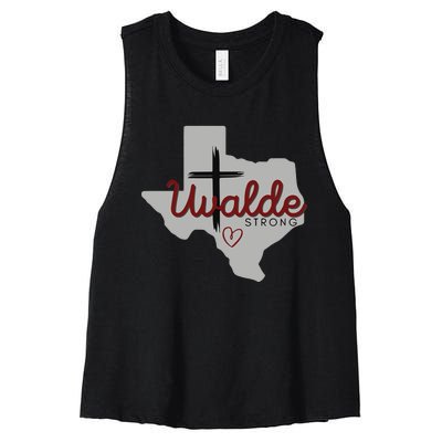 Uvalde Uvalde Strong Pray For Uvalde Women's Racerback Cropped Tank