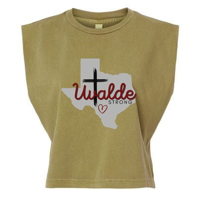 Uvalde Uvalde Strong Pray For Uvalde Garment-Dyed Women's Muscle Tee