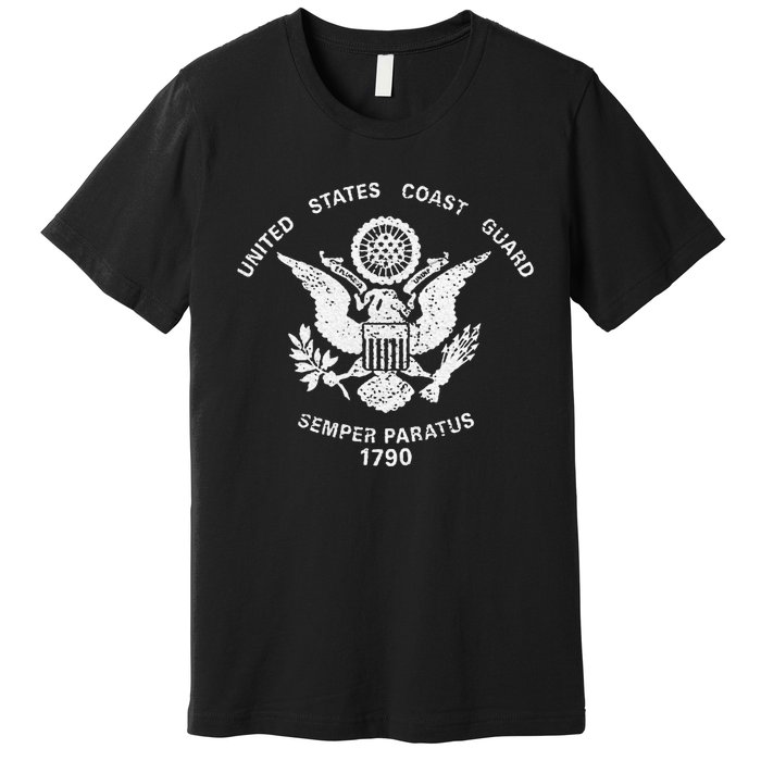 Us United States Coast Guard Uscg Eagle Flag Premium T-Shirt