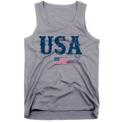 Usa United States Of America American Flag July 4th Tank Top