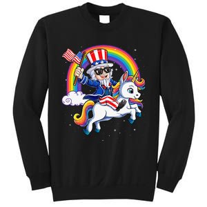 Unicorn Uncle Sam 4th of July Mericorn  USA Flag Sweatshirt