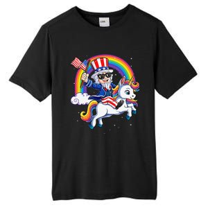 Unicorn Uncle Sam 4th of July Mericorn  USA Flag Tall Fusion ChromaSoft Performance T-Shirt