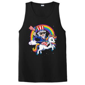 Unicorn Uncle Sam 4th of July Mericorn  USA Flag PosiCharge Competitor Tank