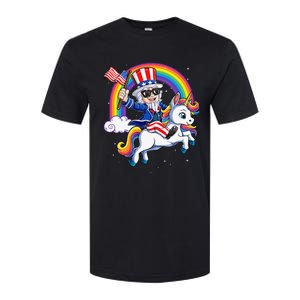 Unicorn Uncle Sam 4th of July Mericorn  USA Flag Softstyle CVC T-Shirt