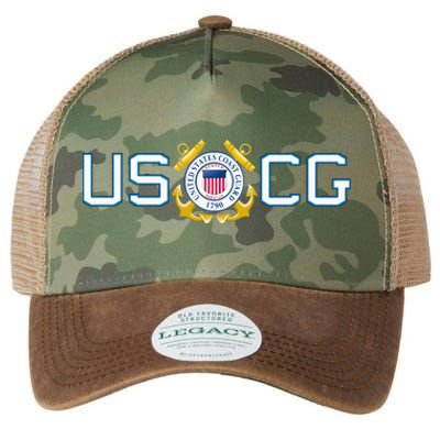 US UNITED STATES COAST GUARD USCG ANCHOR EMBLEM SEAL LOGO Legacy Tie Dye Trucker Hat