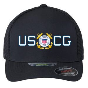 US UNITED STATES COAST GUARD USCG ANCHOR EMBLEM SEAL LOGO Flexfit Unipanel Trucker Cap