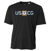 US UNITED STATES COAST GUARD USCG ANCHOR EMBLEM SEAL LOGO Cooling Performance Crew T-Shirt