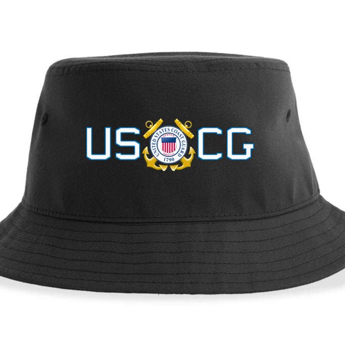 US UNITED STATES COAST GUARD USCG ANCHOR EMBLEM SEAL LOGO Sustainable Bucket Hat