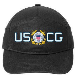 US UNITED STATES COAST GUARD USCG ANCHOR EMBLEM SEAL LOGO 7-Panel Snapback Hat