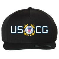 US UNITED STATES COAST GUARD USCG ANCHOR EMBLEM SEAL LOGO Wool Snapback Cap