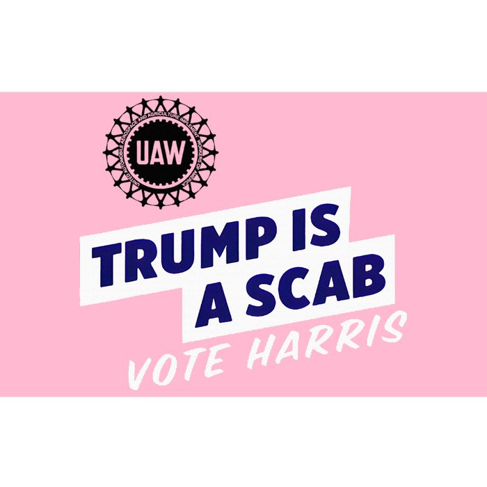 Uaw Union Trump Is A Scab Vote Kamala Harris Funny Uaw Red Bumper Sticker