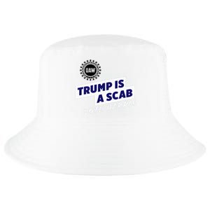 Uaw Union Trump Is A Scab Vote Kamala Harris Funny Uaw Red Cool Comfort Performance Bucket Hat