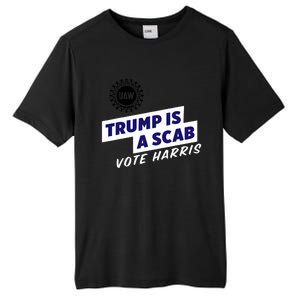 Uaw Union Trump Is A Scab Vote Kamala Harris Funny Uaw Red Tall Fusion ChromaSoft Performance T-Shirt