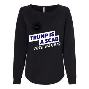 Uaw Union Trump Is A Scab Vote Kamala Harris Funny Uaw Red Womens California Wash Sweatshirt