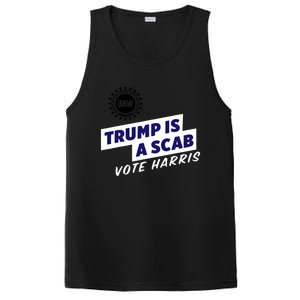 Uaw Union Trump Is A Scab Vote Kamala Harris Funny Uaw Red PosiCharge Competitor Tank