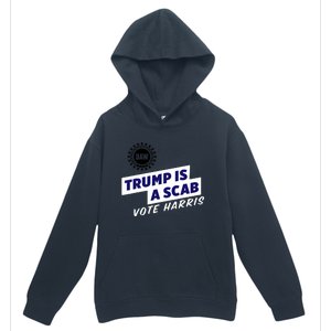 Uaw Union Trump Is A Scab Vote Kamala Harris Funny Uaw Red Urban Pullover Hoodie