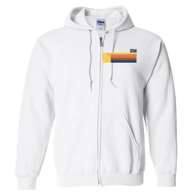 Retro Vintage Utah Full Zip Hoodie