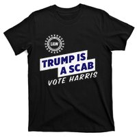 Uaw Union Trump Is A Scab Vote Kamala Harris Funny Uaw Red T-Shirt