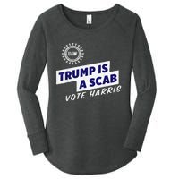 Uaw Union Trump Is A Scab Vote Kamala Harris Funny Uaw Red Women's Perfect Tri Tunic Long Sleeve Shirt