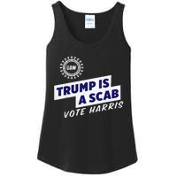 Uaw Union Trump Is A Scab Vote Kamala Harris Funny Uaw Red Ladies Essential Tank