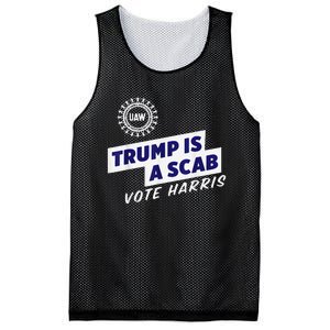 Uaw Union Trump Is A Scab Vote Kamala Harris Funny Uaw Red Mesh Reversible Basketball Jersey Tank