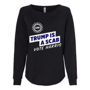 Uaw Union Trump Is A Scab Vote Kamala Harris Funny Uaw Red Womens California Wash Sweatshirt