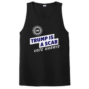 Uaw Union Trump Is A Scab Vote Kamala Harris Funny Uaw Red PosiCharge Competitor Tank