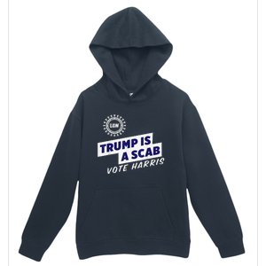 Uaw Union Trump Is A Scab Vote Kamala Harris Funny Uaw Red Urban Pullover Hoodie