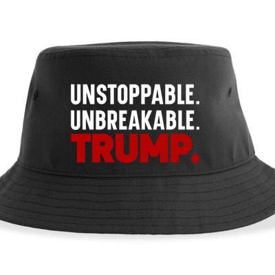Unstoppable Unbreakable Trump Quote Sustainable Bucket Hat