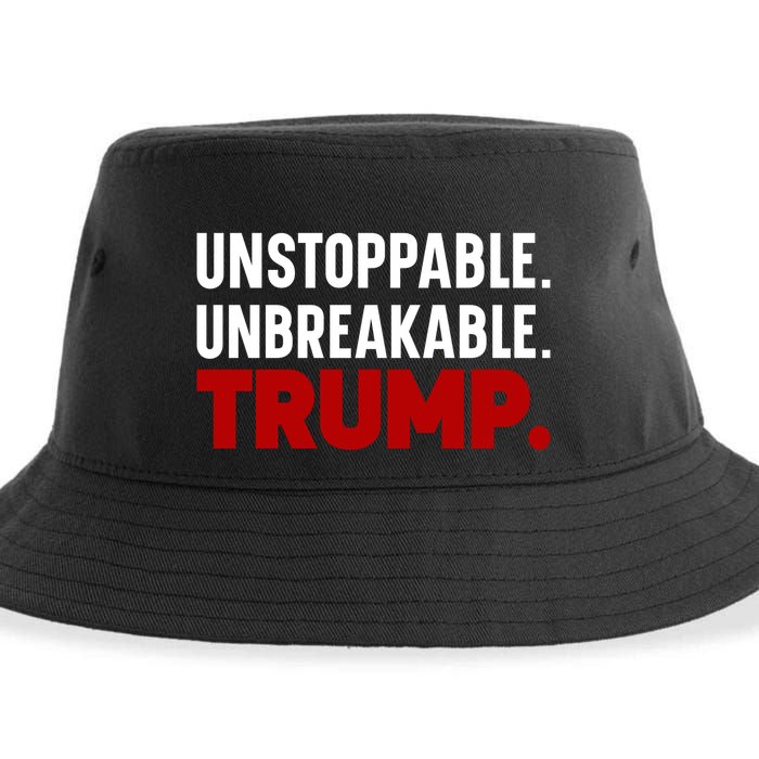 Unstoppable Unbreakable Trump Quote Sustainable Bucket Hat