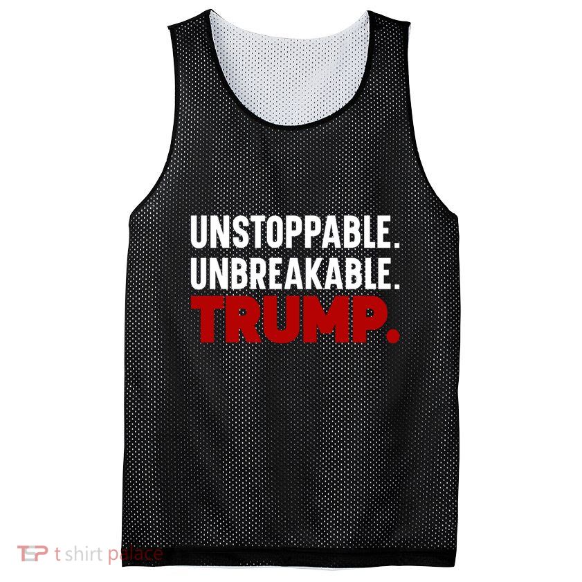 Unstoppable Unbreakable Trump Quote Mesh Reversible Basketball Jersey Tank