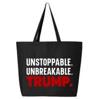 Unstoppable Unbreakable Trump Quote 25L Jumbo Tote