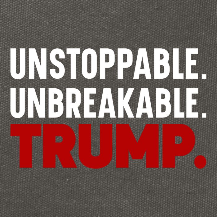 Unstoppable Unbreakable Trump Quote Cotton Canvas Backpack